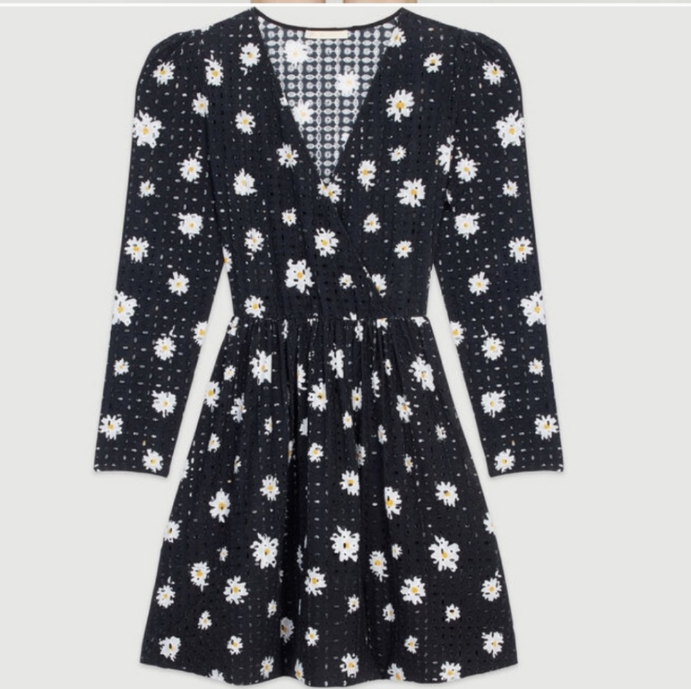 Maje women's dress daisy embroidered small